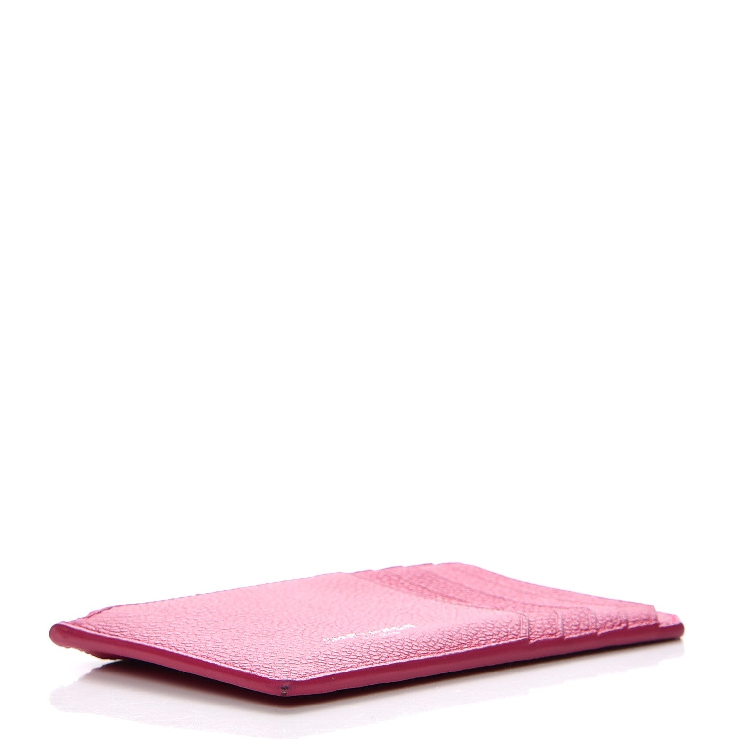 Saint Laurent Grained Calfskin 5 Fragments Zip Pouch Card Holder Bubblegum 4 of 8