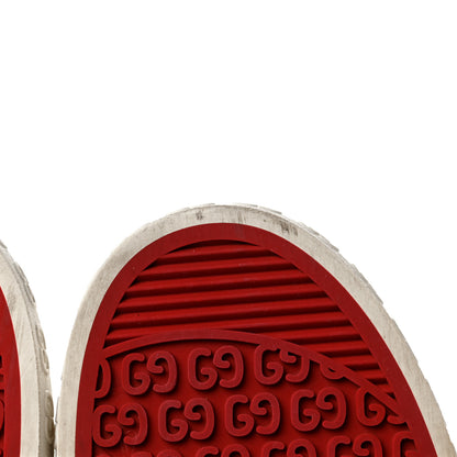 Gucci GG Monogram Web Mens 1977 Tennis Sneakers 10 Beige Ebony Mystic White 8 of 9