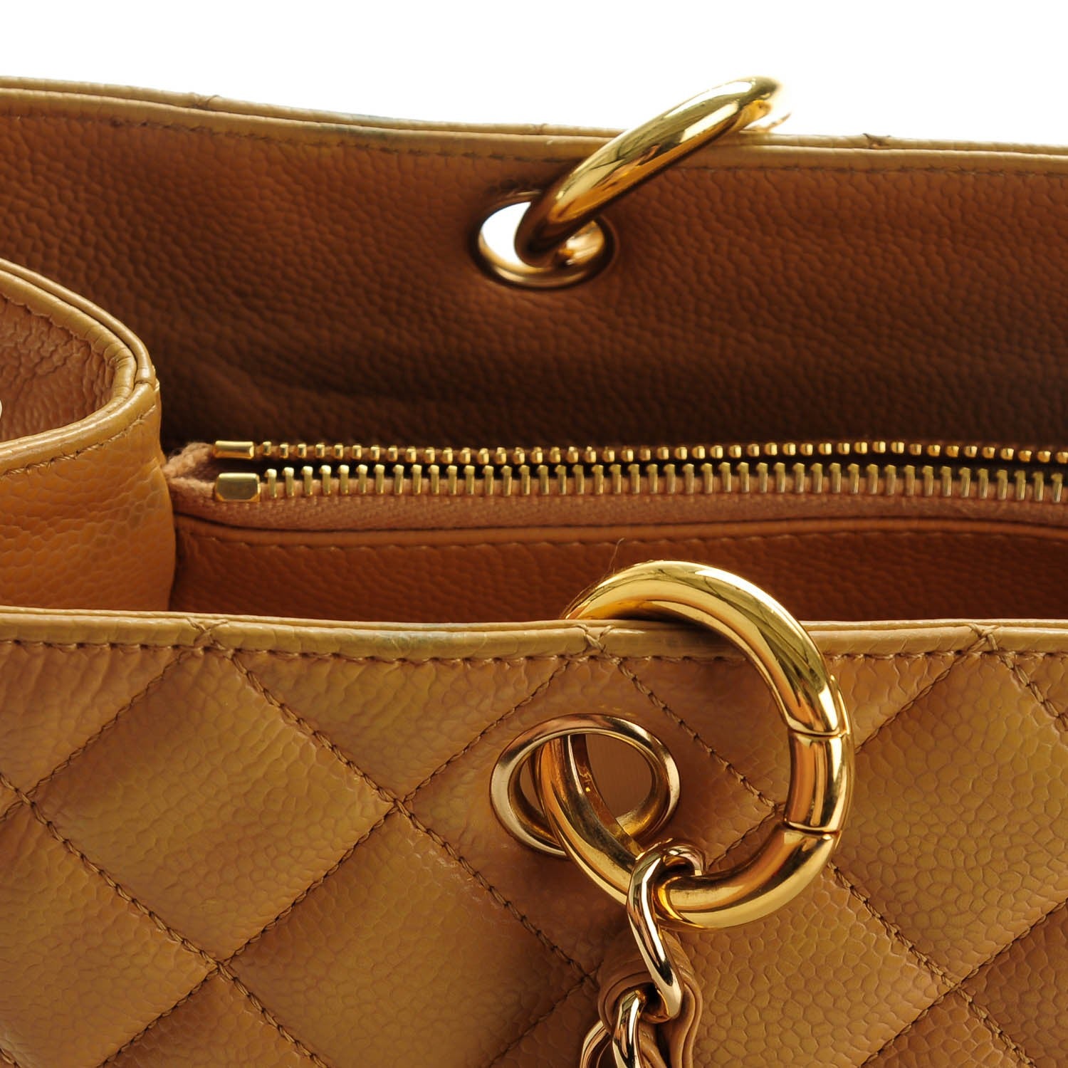 Chanel Caviar Quilted Grand Shopping Tote GST Beige 13 of 15