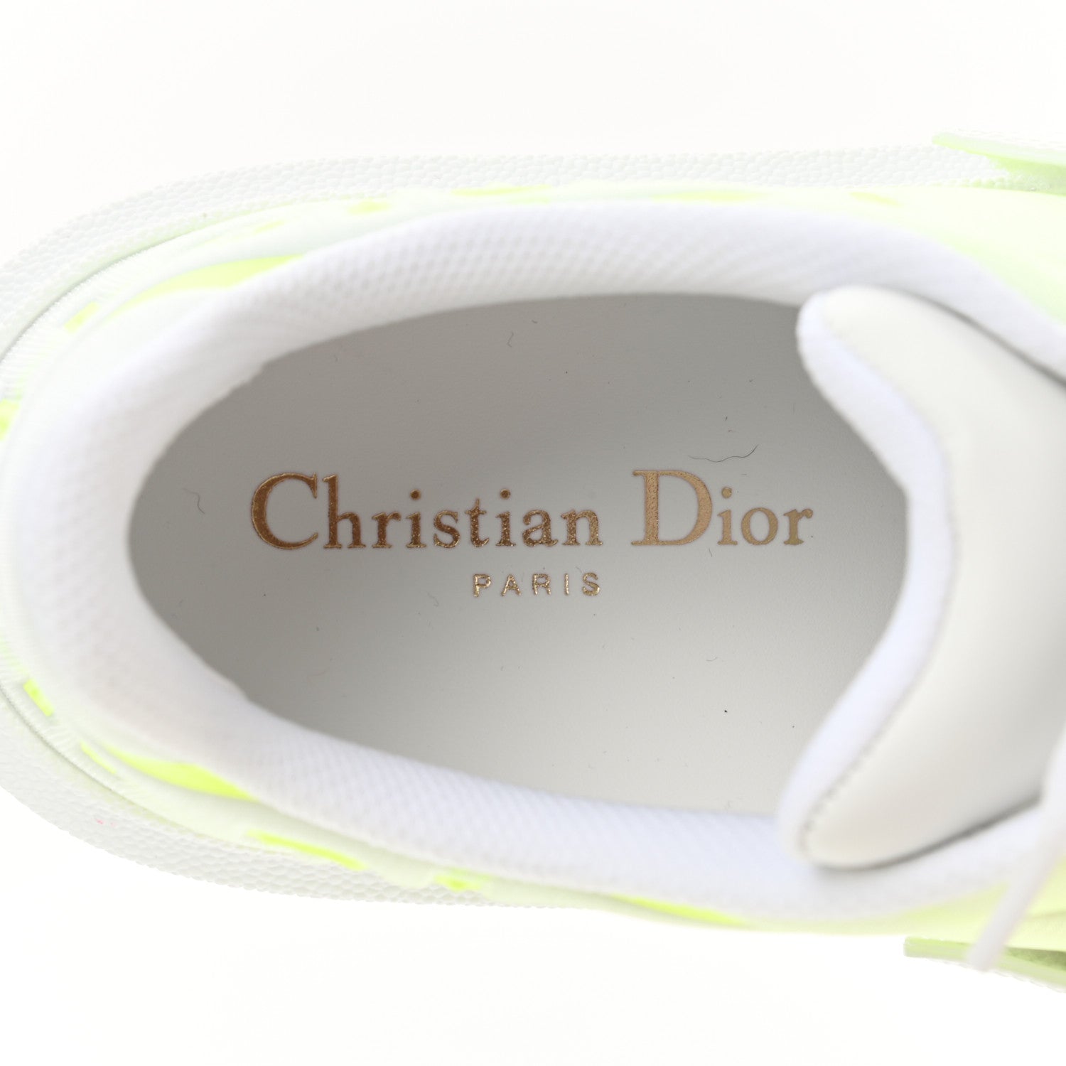 Christian Dior Reflective Fabric Shaded Dior-ID Platform Sneakers 37.5 Yellow Fluo 7 of 8