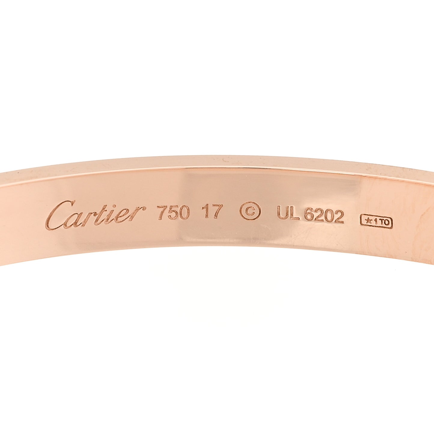 18K Pink Gold LOVE Bracelet 17