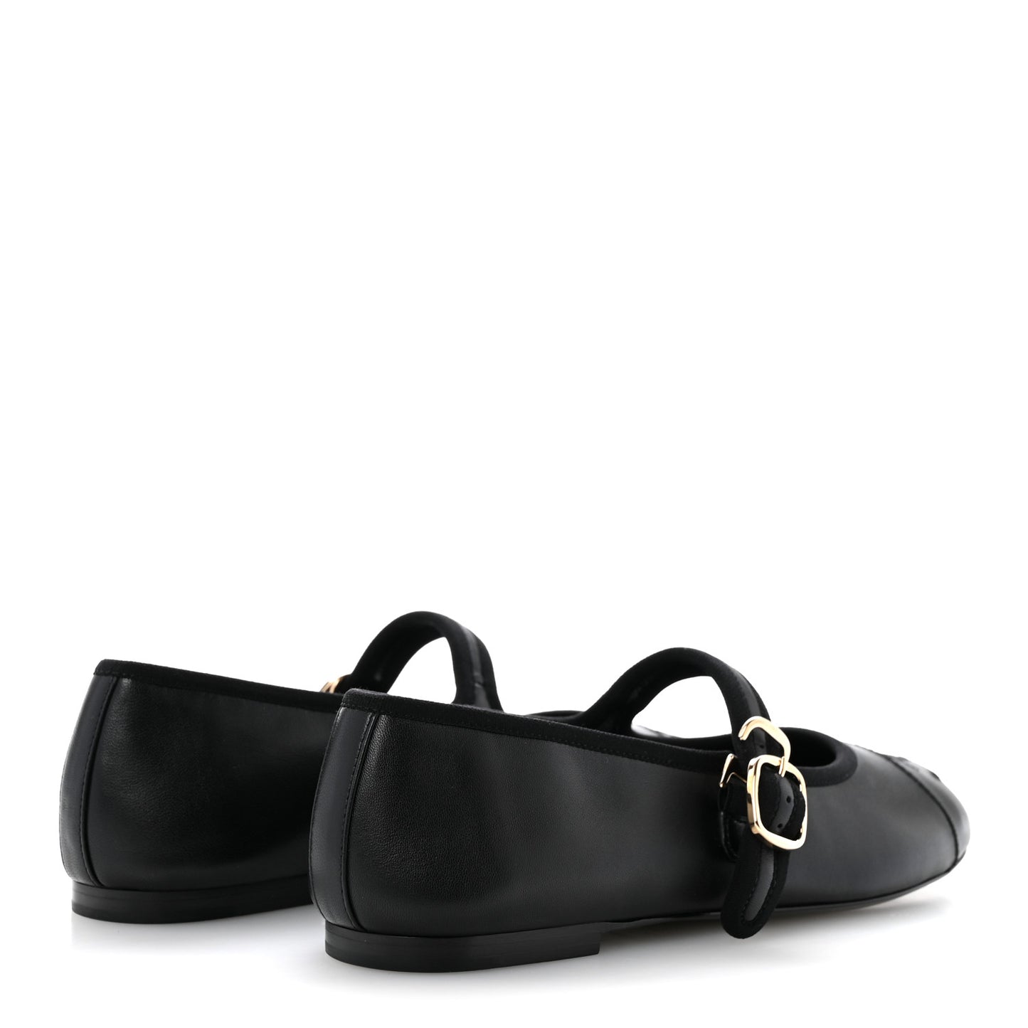 Lambskin Mary Jane Flats 38.5 Black