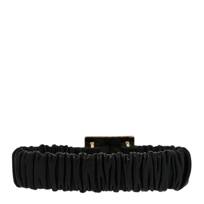 Chanel Lambskin Metal Enamel CC Hair Tie Black Gold 3 of 5
