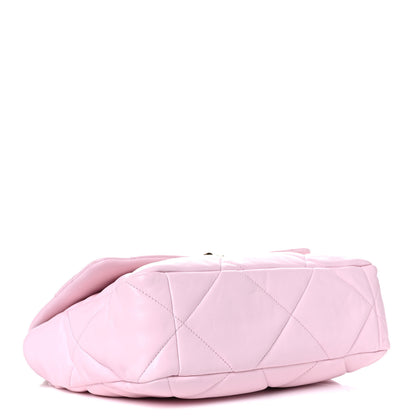 Chanel Lambskin Quilted Large Chanel 19 Flap Light Pink 4 of 11