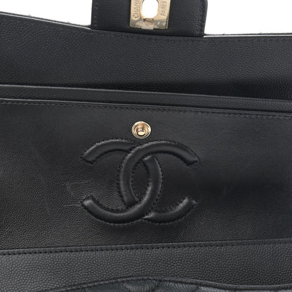 Chanel Caviar Chevron Quilted Small Double Flap Black 10 of 11