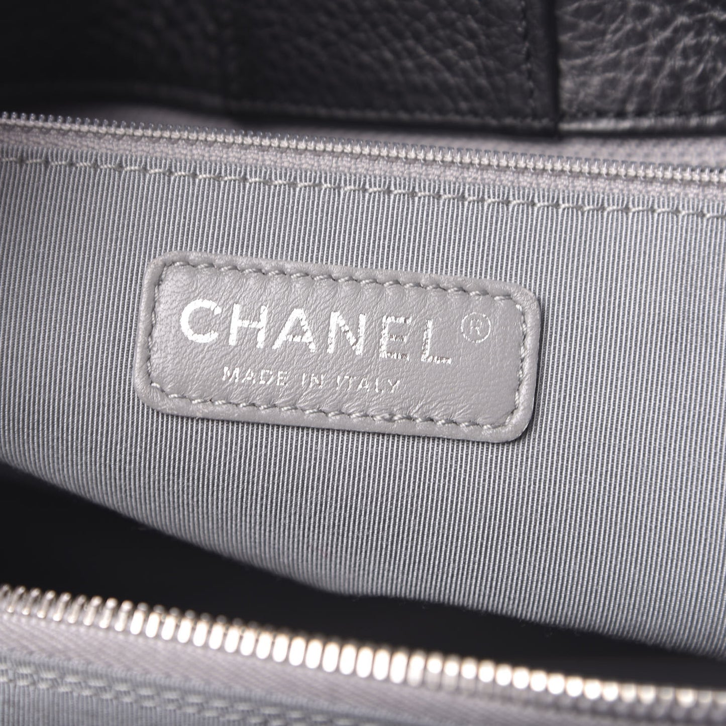 Calfskin Cerf Executive Shopper Tote Black
