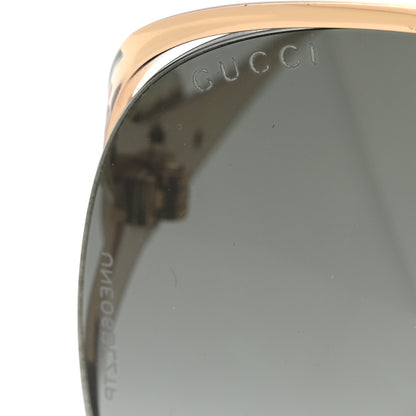 Gucci Metal Oversized Round Frame GG0225S Sunglasses Gold 7 of 8