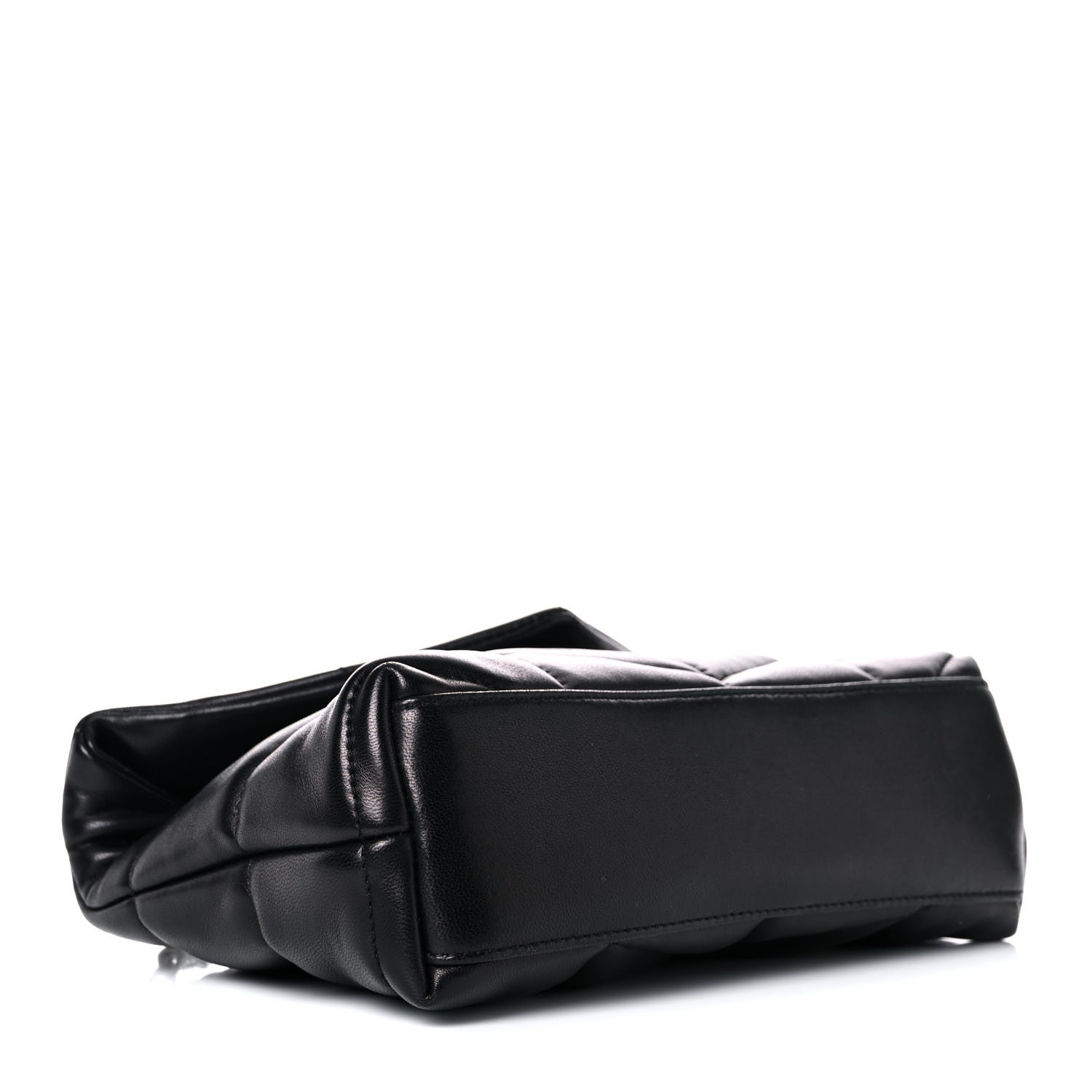 Saint Laurent Lambskin Quilted Toy Loulou Puffer Monogram Chain Satchel Black 4 of 10