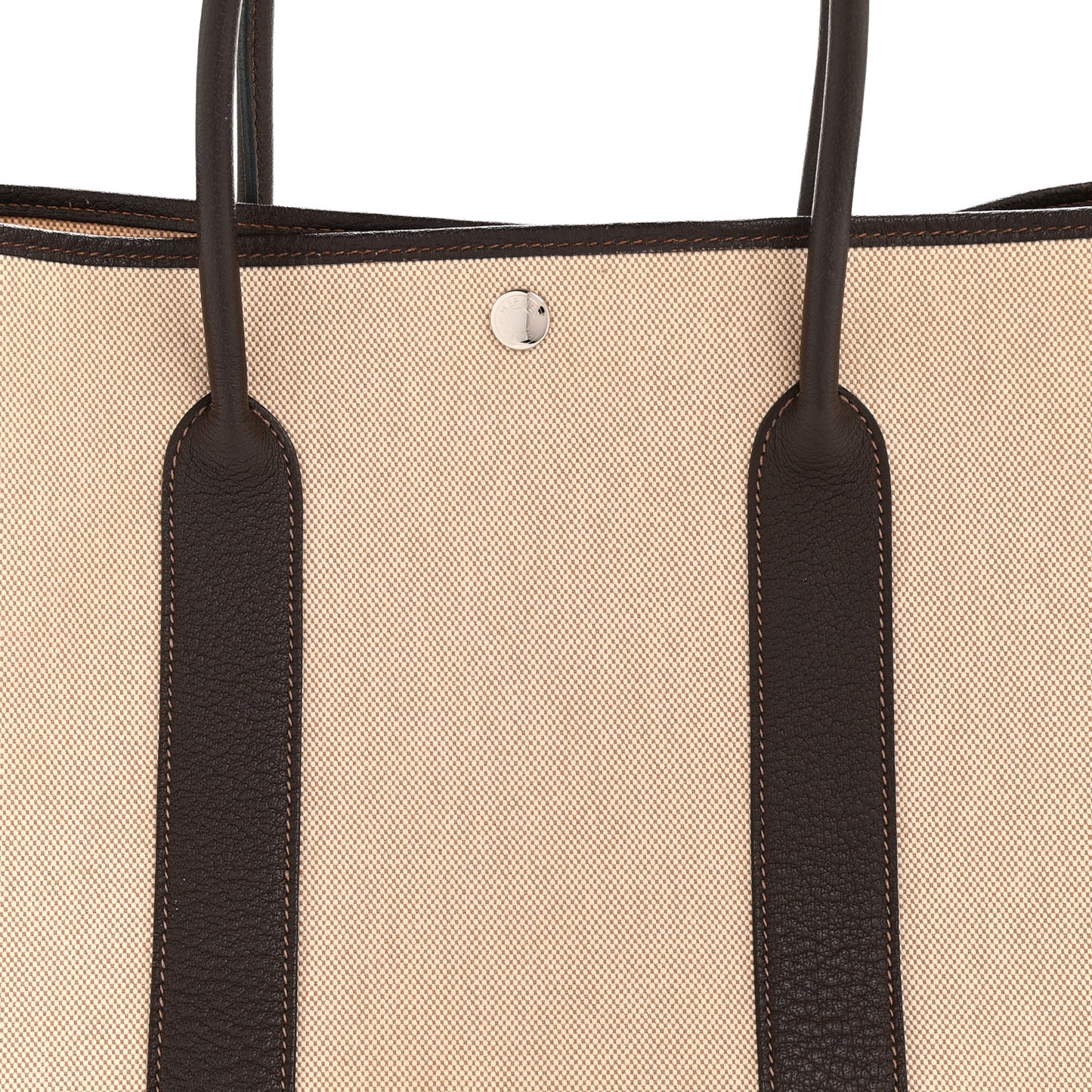 Buffle Skipper Toile Garden Party 36 MM Tote Marron Fonce