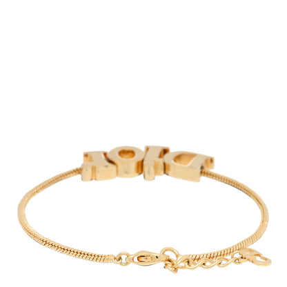Christian Dior Metal Logo Bracelet Gold 2 of 3