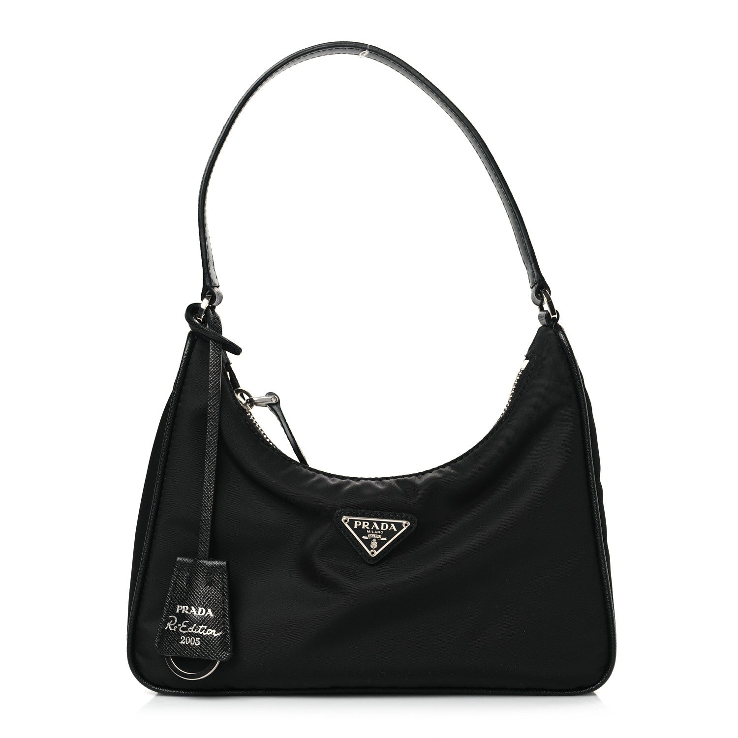 Prada Tessuto Nylon Saffiano Mini Re-Edition 2005 Bag Black 1 of 9