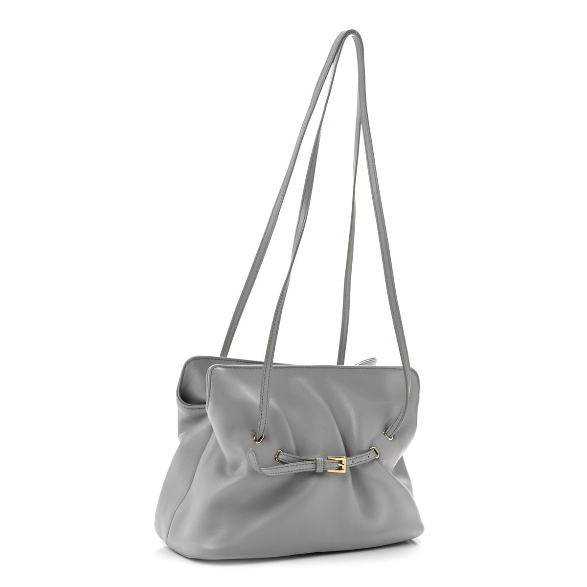 Nappa Small Dada Shoulder Bag Granite Gray