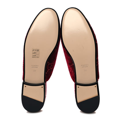 Gucci Velvet GG Monogram Womens Princetown Slippers 39 Red Cipria 5 of 8