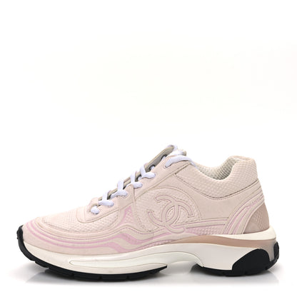 Chanel Fabric CC Womens Sneakers 36.5 Light Pink 1 of 10