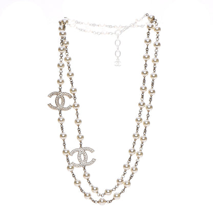 Chanel Pearl CC Long Necklace Gold 3 of 6