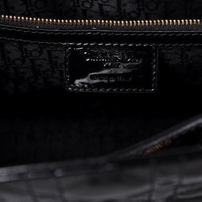 Christian Dior Patent Cannage Large Lady Dior Black 7 of 12