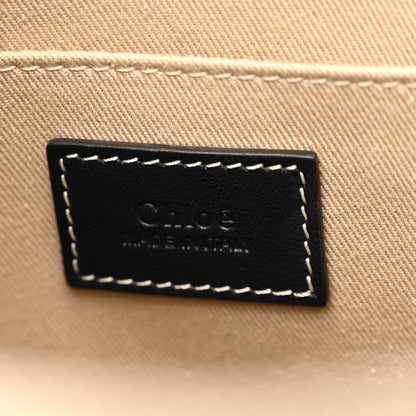 Chloe Cotton Calfskin Medium Woody Ribbon Tote White Blue 6 of 10