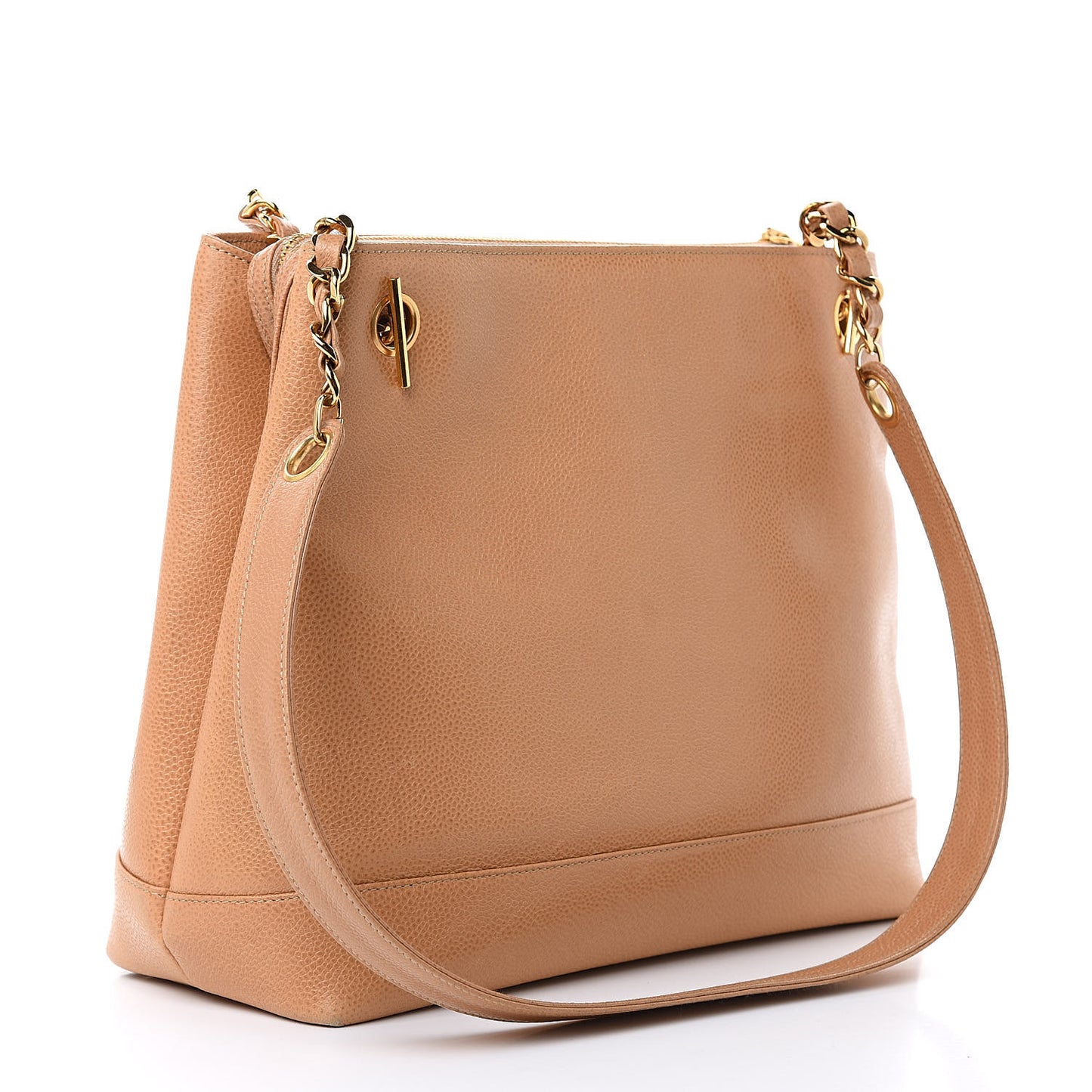Caviar CC Shoulder Bag Beige
