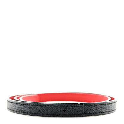 Hermes Epsom Swift 13mm Belt Strap 85 34 Black Rouge Casque 1 of 5