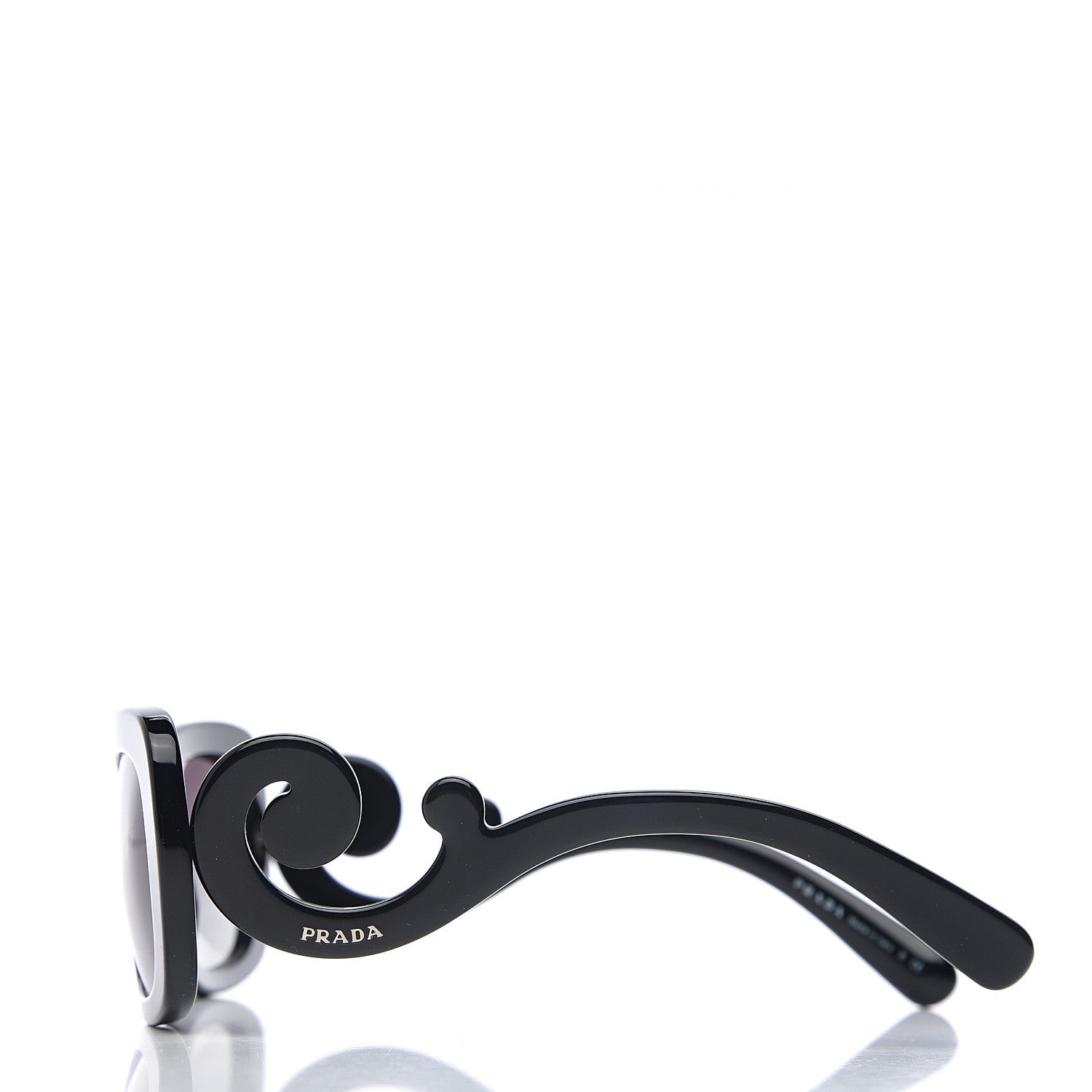 Prada Acetate Baroque Sunglasses SPR 27O Black 3 of 8