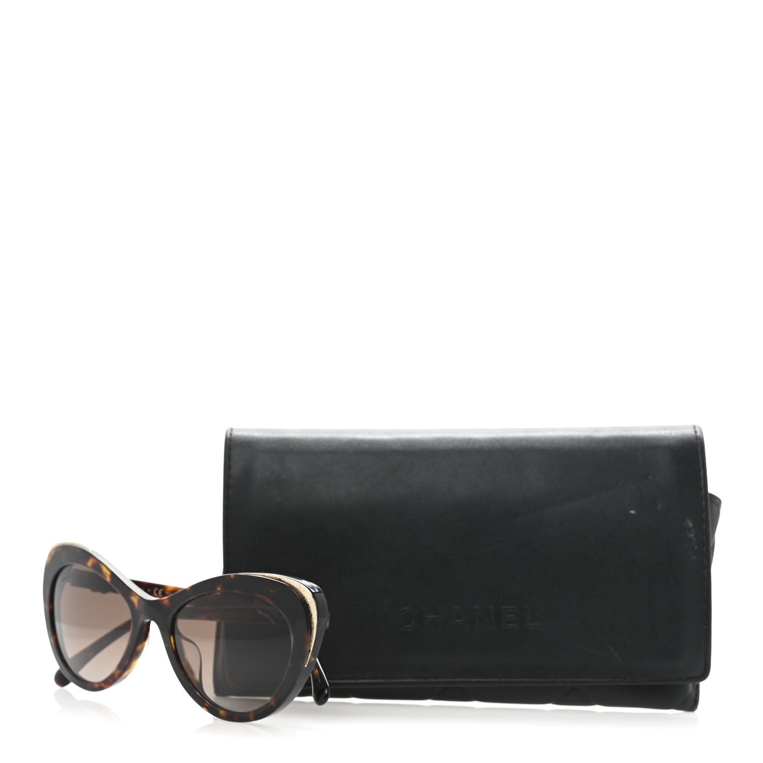 Chanel Acetate Polarized Cat Eye CC Sunglasses 5432-A Tortoise 8 of 8