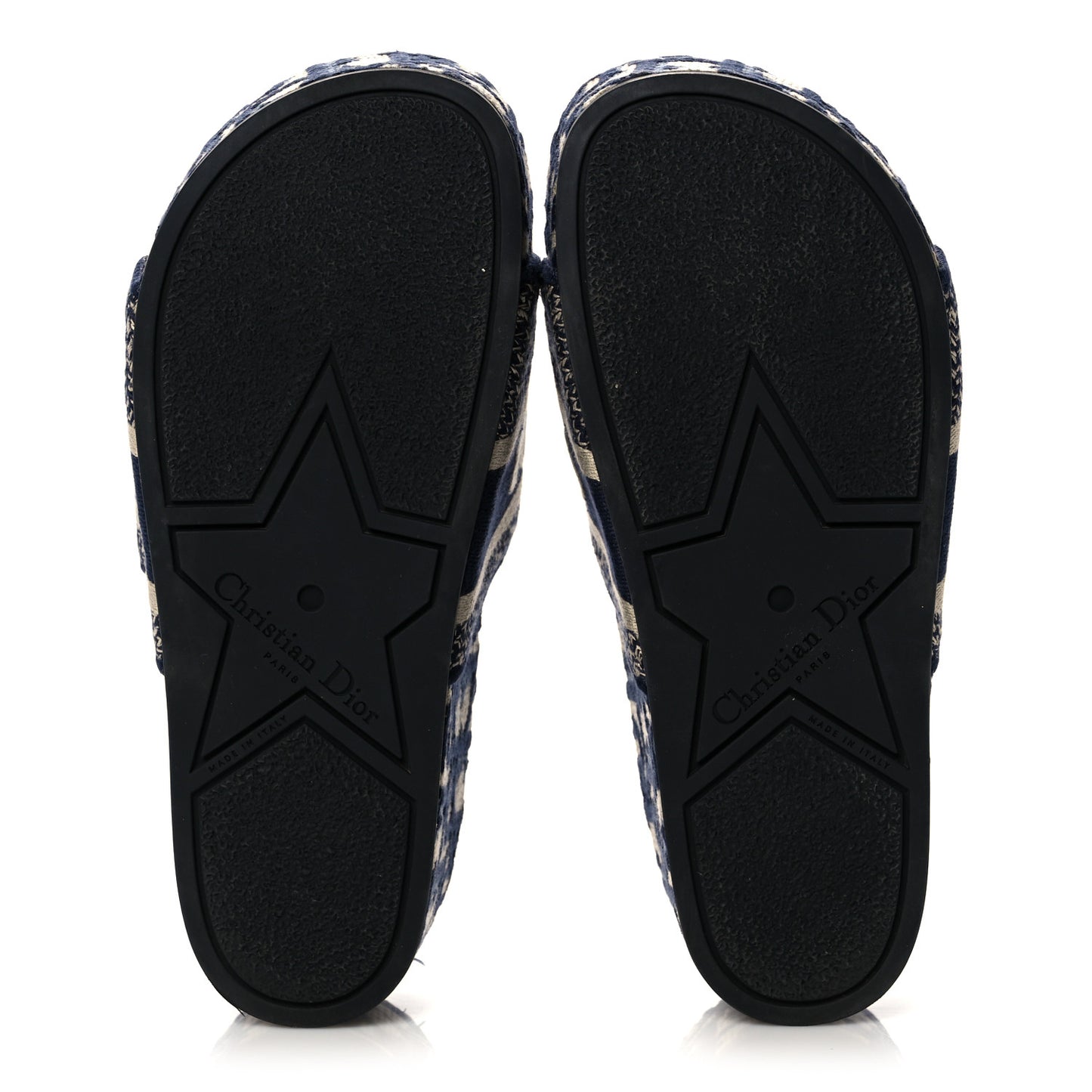 Oblique D-Way Platform Slide Sandals 36 Deep Blue