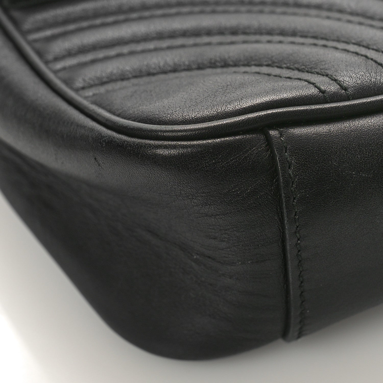 Gucci Calfskin Matelasse Small GG Marmont Shoulder Bag Black 8 of 10