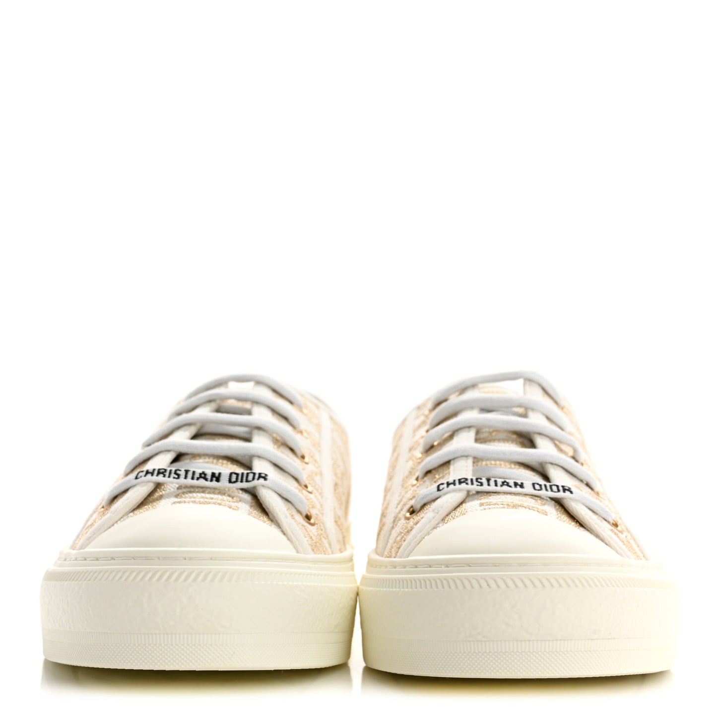 Canvas Oblique Walk'N'Dior Low Top Sneakers 41 Pale Gold