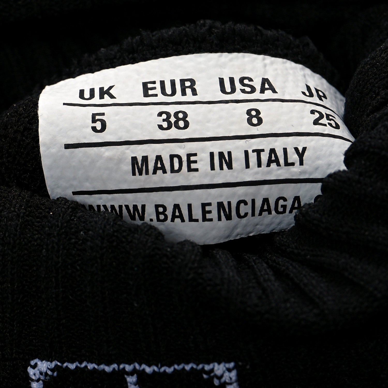 Balenciaga Technical Ribbed 3D Recycled Knit Bi-Color Womens Speed 3.0 Sneakers 38 Black White 6 of 7