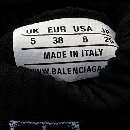 Balenciaga Technical Ribbed 3D Recycled Knit Bi-Color Womens Speed 3.0 Sneakers 38 Black White 6 of 7