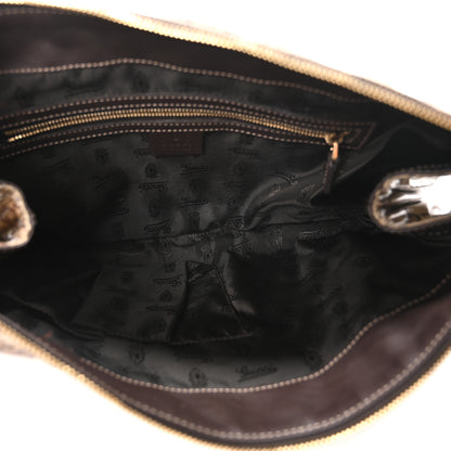Gucci Crystal Monogram Large Hysteria Clutch Brown 5 of 10