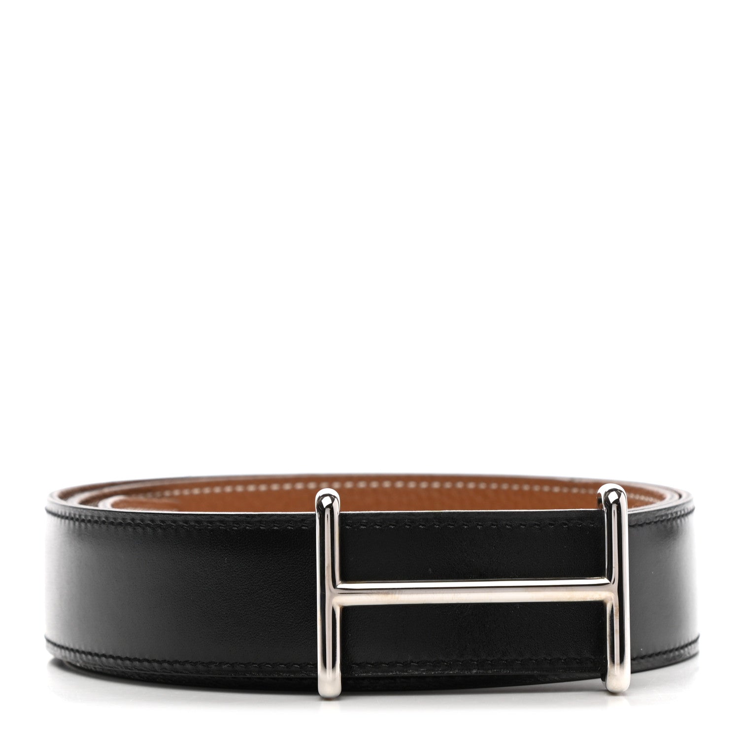 Hermes Box Togo 32mm Idem Belt 90 Black Gold 1 of 7