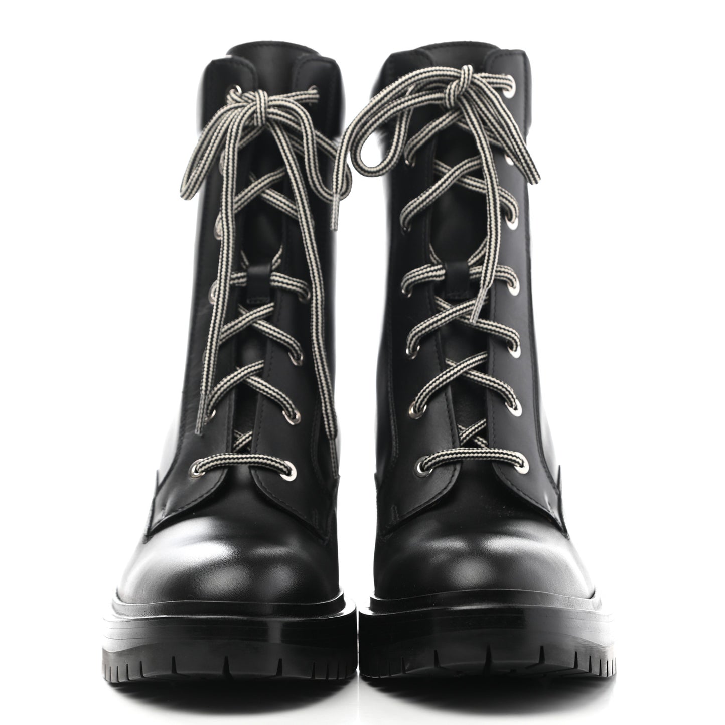 Calfskin Bridge Ankle Boots 39 Black