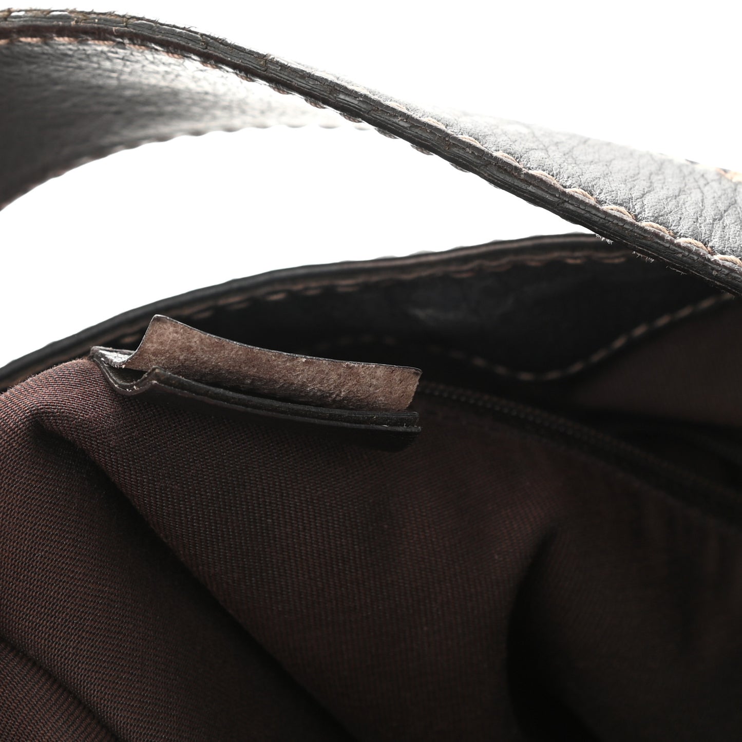 Monogram Large New Ladies Web Hobo Dark Brown