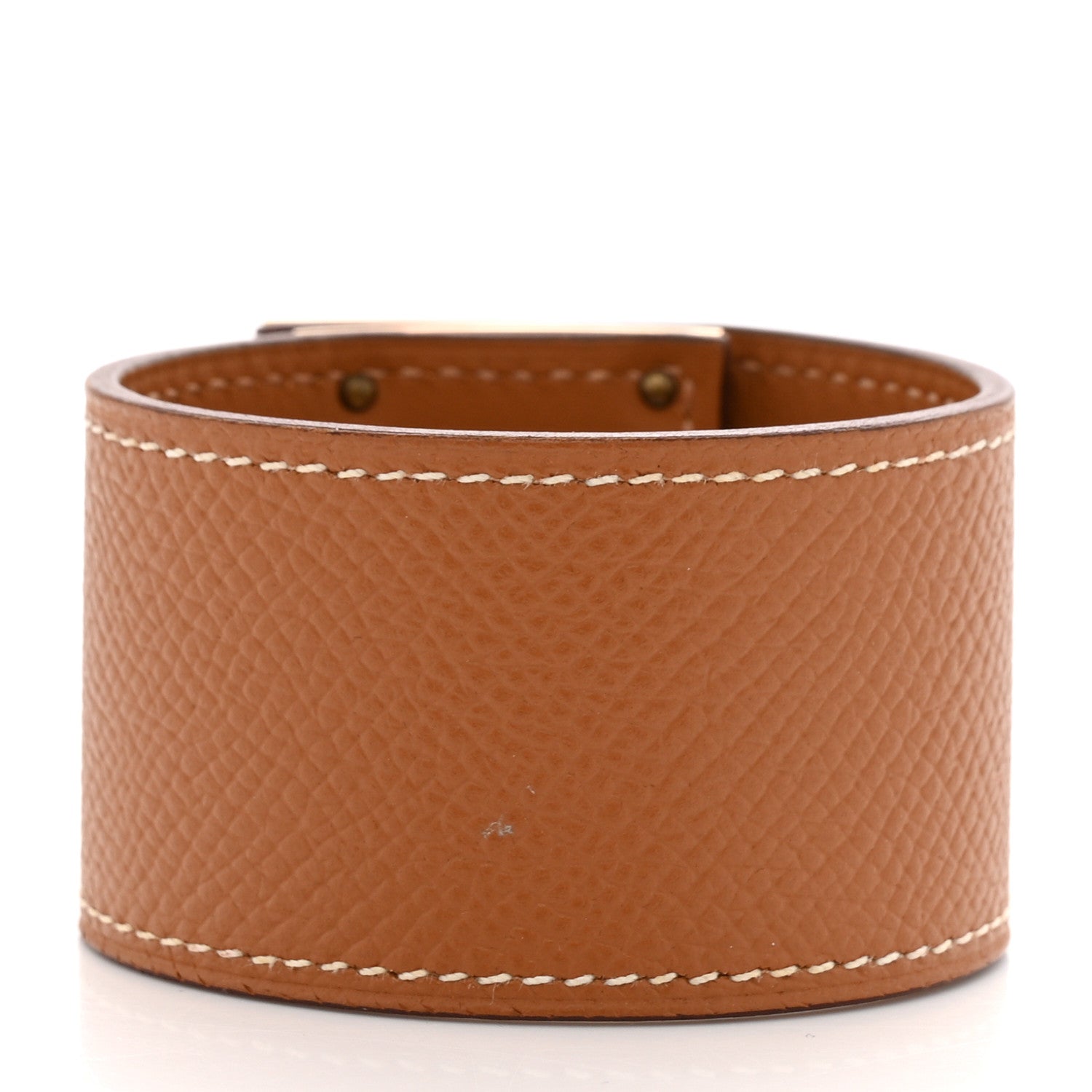 Hermes Epsom Kelly Dog Bracelet T2 Gold 3 of 9