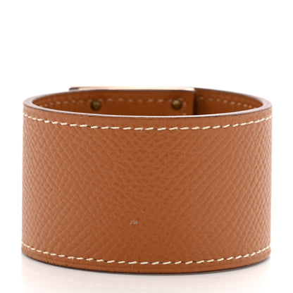 Hermes Epsom Kelly Dog Bracelet T2 Gold 3 of 9