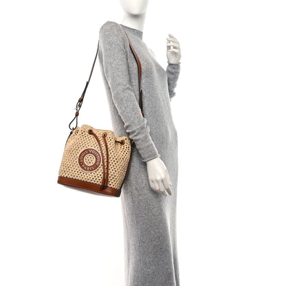 Louis Vuitton Raffia Calfskin Noe BB Natural Tan 2 of 9