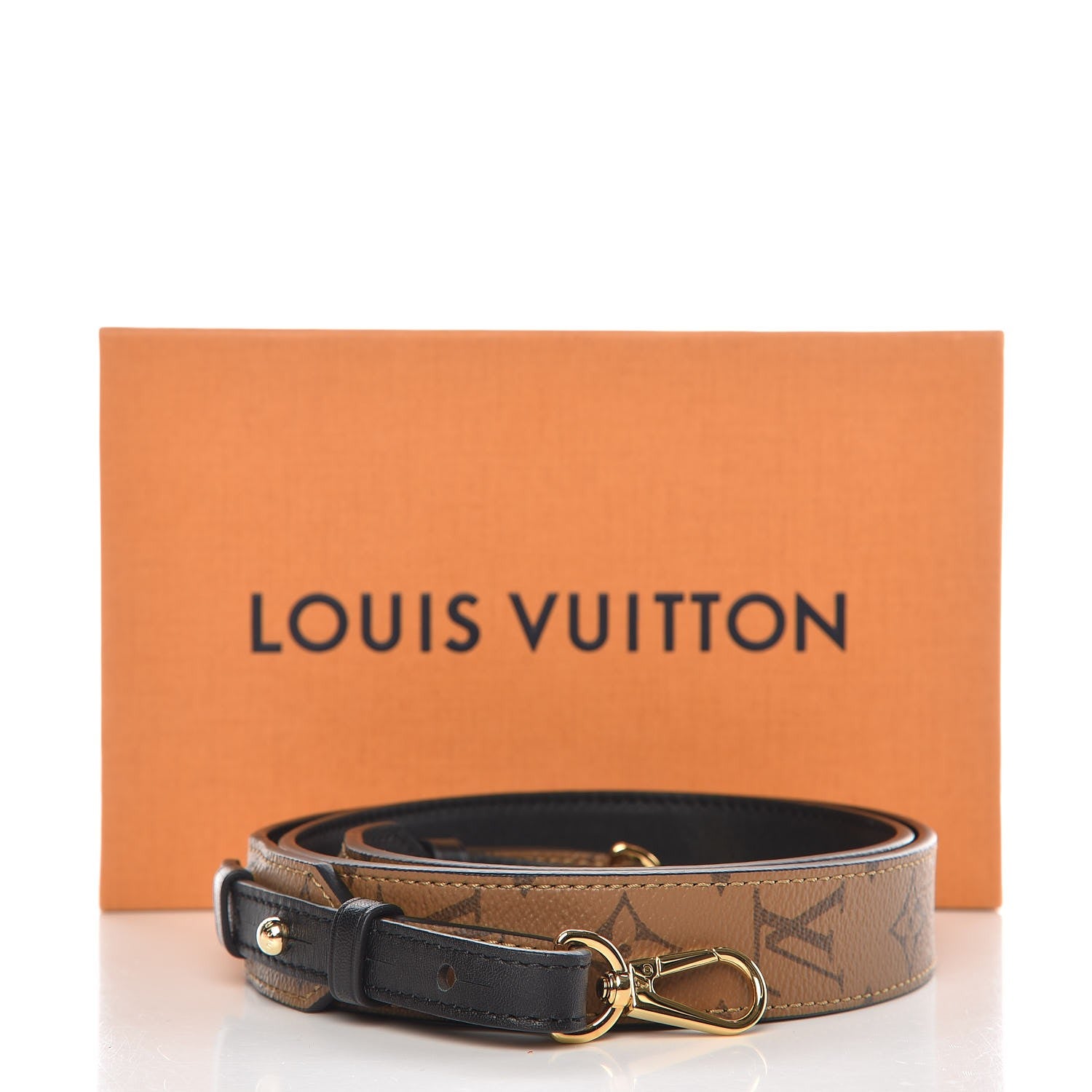 Louis Vuitton Reverse Monogram Bandouliere Shoulder Strap Black 5 of 5