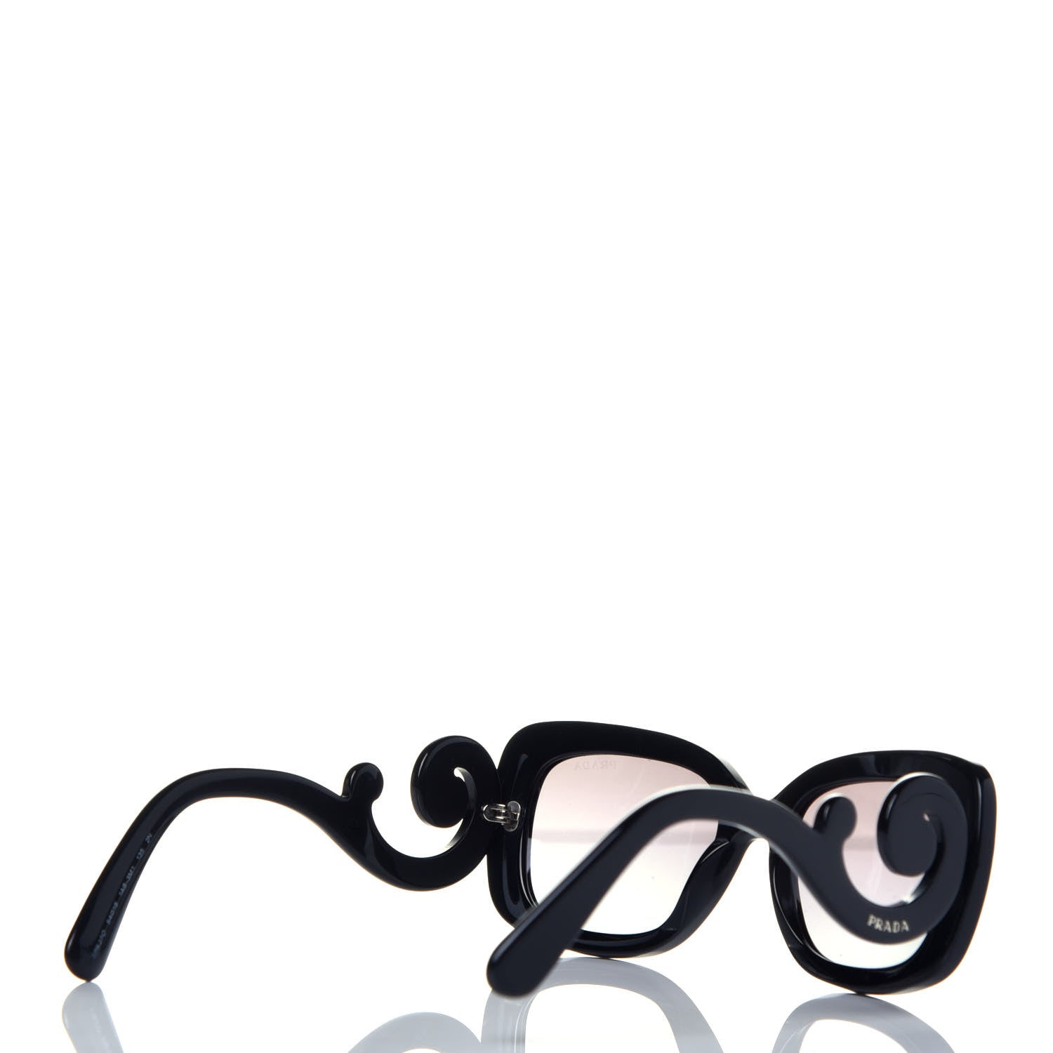Prada Acetate Baroque Sunglasses SPR 27O Black 4 of 7