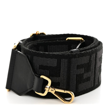 Fendi Ribbon Vitello Seta FF 1974 Adjustable Strap You Black 1 of 5