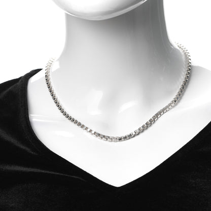 Tiffany Sterling Silver 4mm Venetian Link Necklace 2 of 6