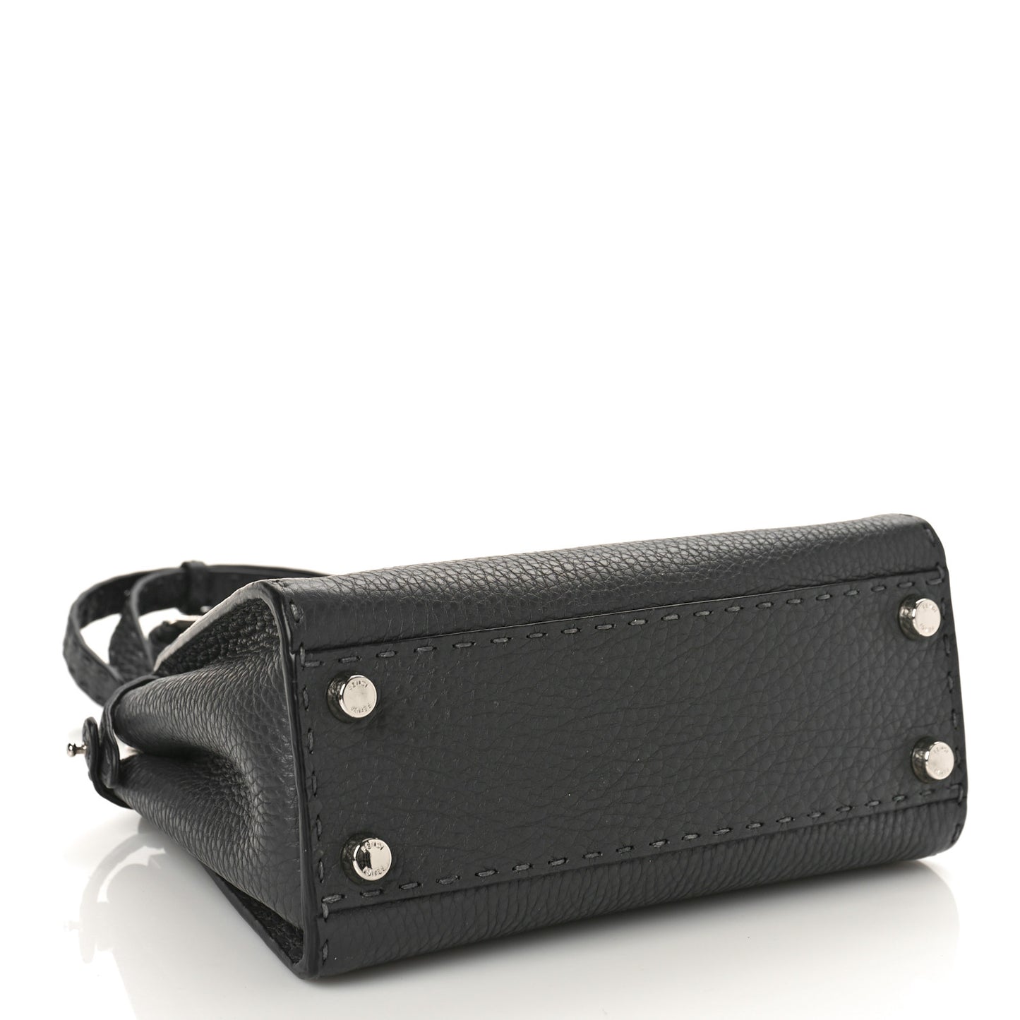Cuoio Romano Selleria Bi-Color Mini Peekaboo Iconic Satchel Asfalto Latte