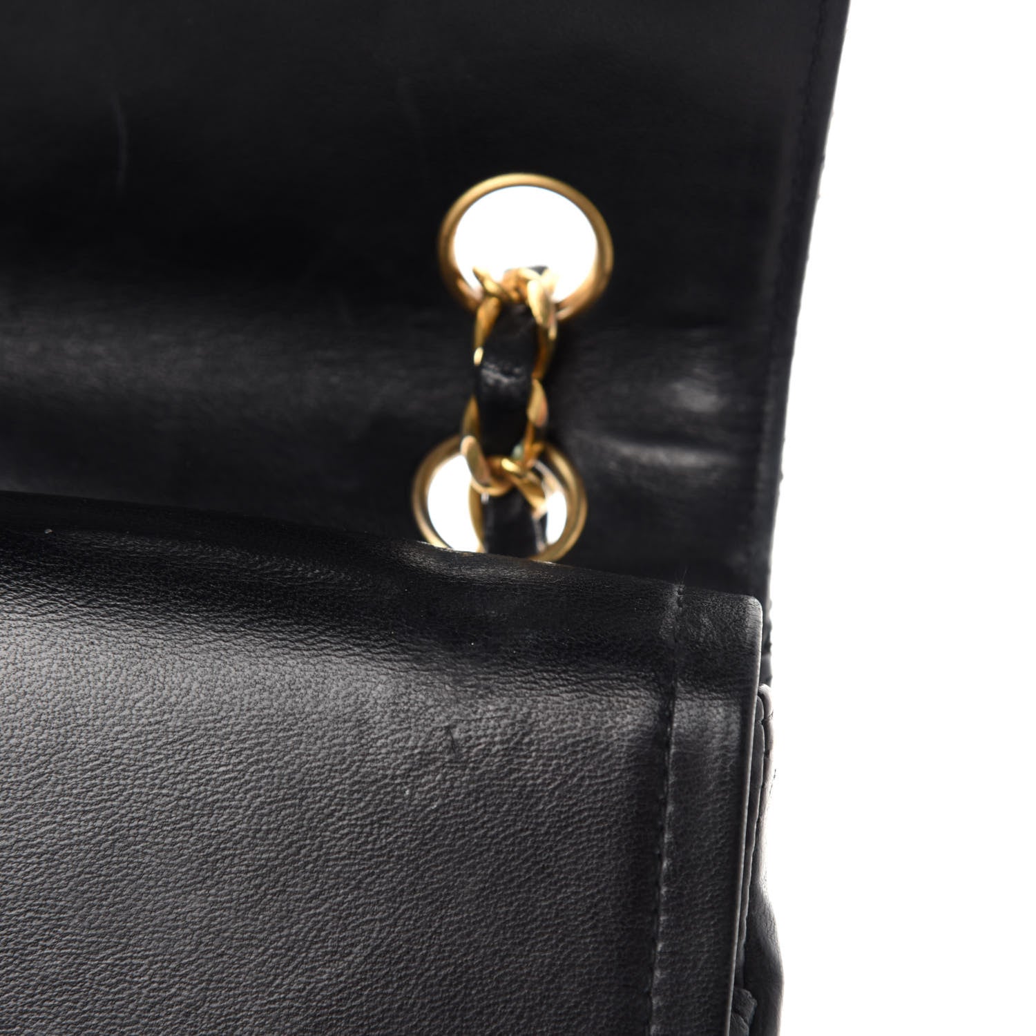 Chanel Lambskin Quilted Medium Double Flap Black 13 of 17