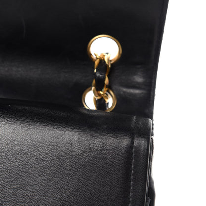 Chanel Lambskin Quilted Medium Double Flap Black 13 of 17