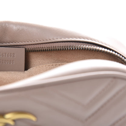 Gucci Calfskin Matelasse Small GG Marmont Chain Shoulder Bag Porcelain Rose 11 of 12