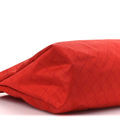 Bottega Veneta Econyl Jacquard Nylon Intreccio Zip Pouch Clutch Tomato 9 of 10