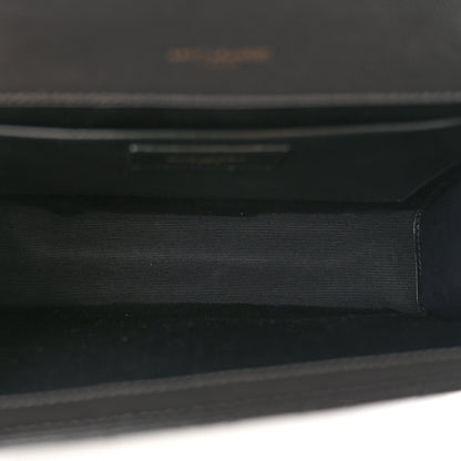 Saint Laurent Grain De Poudre Textured Mixed Matelasse Triquilt Medium Monogram Satchel Pebble 5 of 11