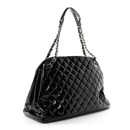 Chanel Patent Quilted Large Just Mademoiselle Bowling Bag Black 3 of 10