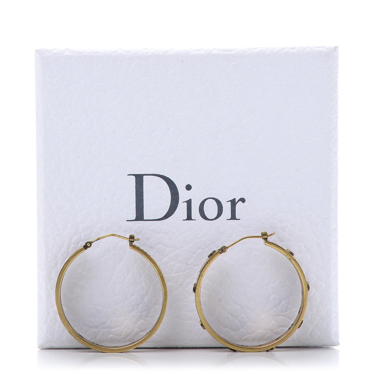 Metal J'adior Medium Hoop Earrings Antique Gold