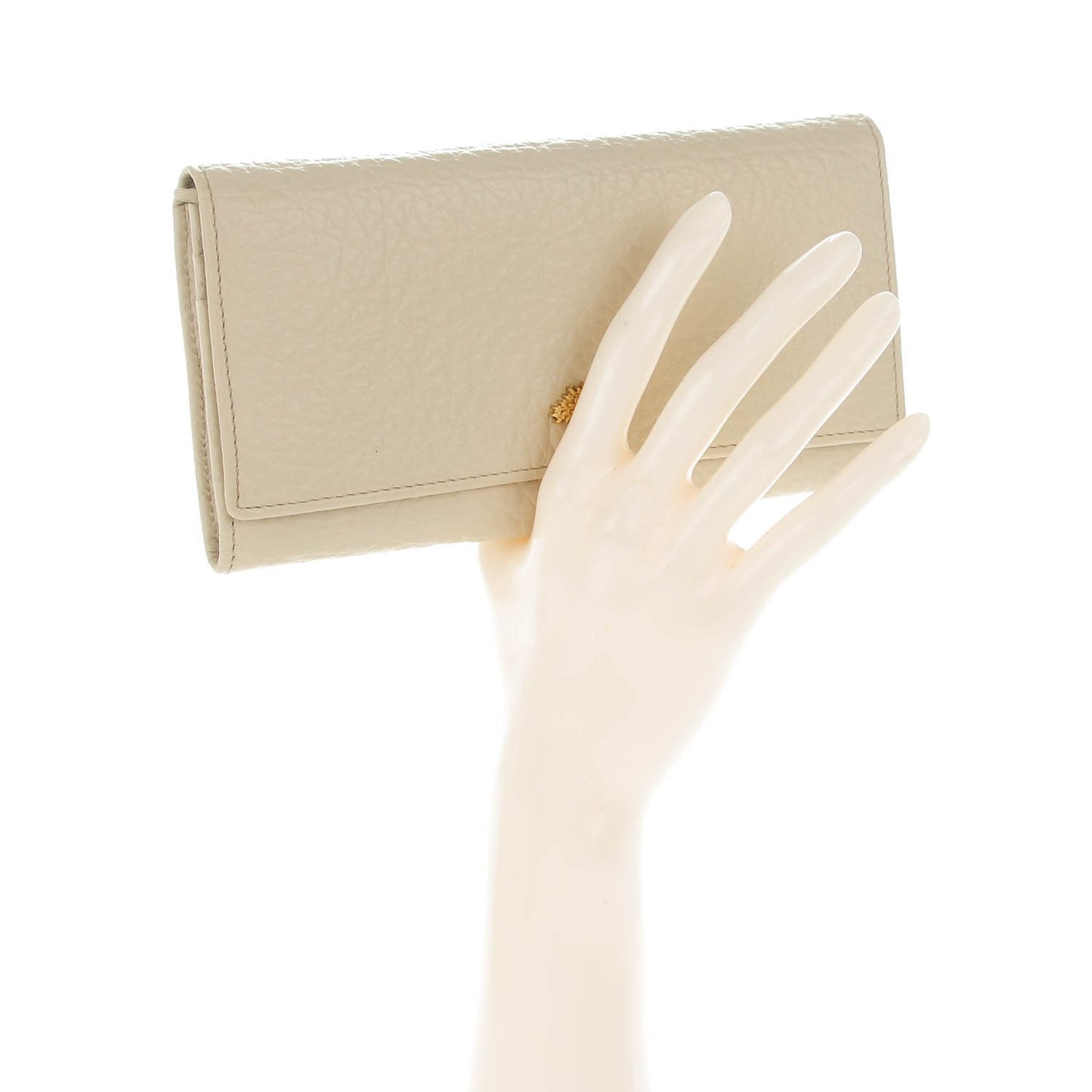 Soft Large Grain Calfskin Eliza Continental Wallet Pear Sorbet